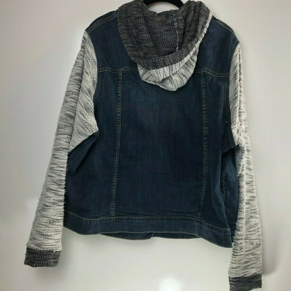Torrid Denim French Terry Jacket Women's Plus Size - Picture 7 of 7